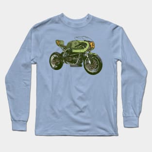 Green Café Racer Long Sleeve T-Shirt